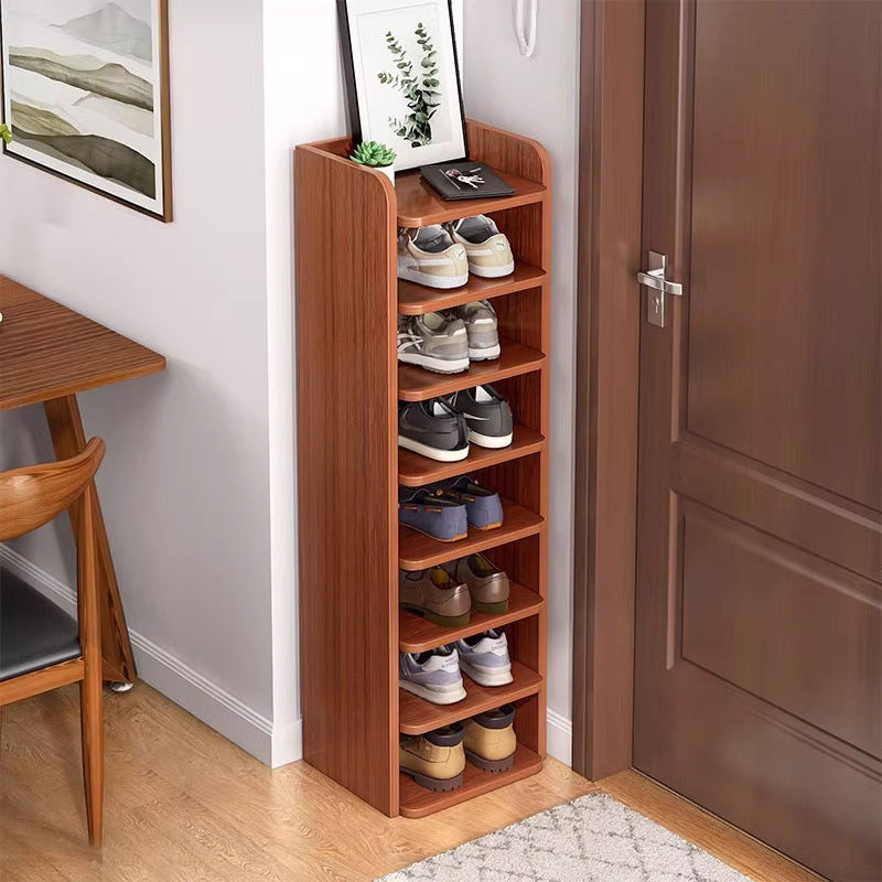 Slim Multi-Layer Entryway Shoe Cabinet for Small — wood