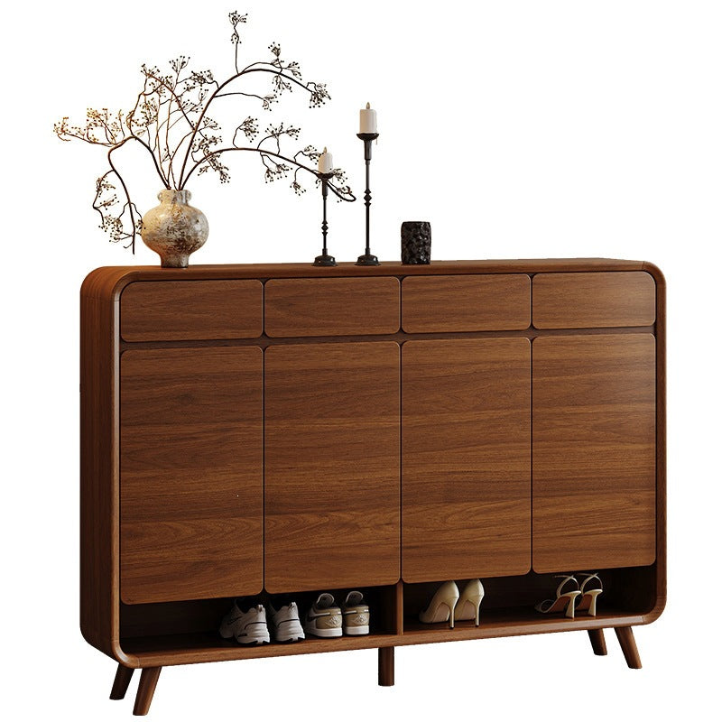 Solid Wood High-End Entryway Shoe Cabinet Storage