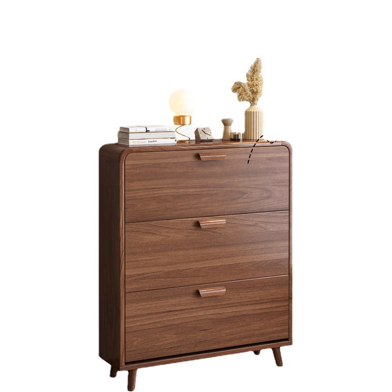 Ultra-Thin Solid Wood Flip Entryway Shoe Cabinet