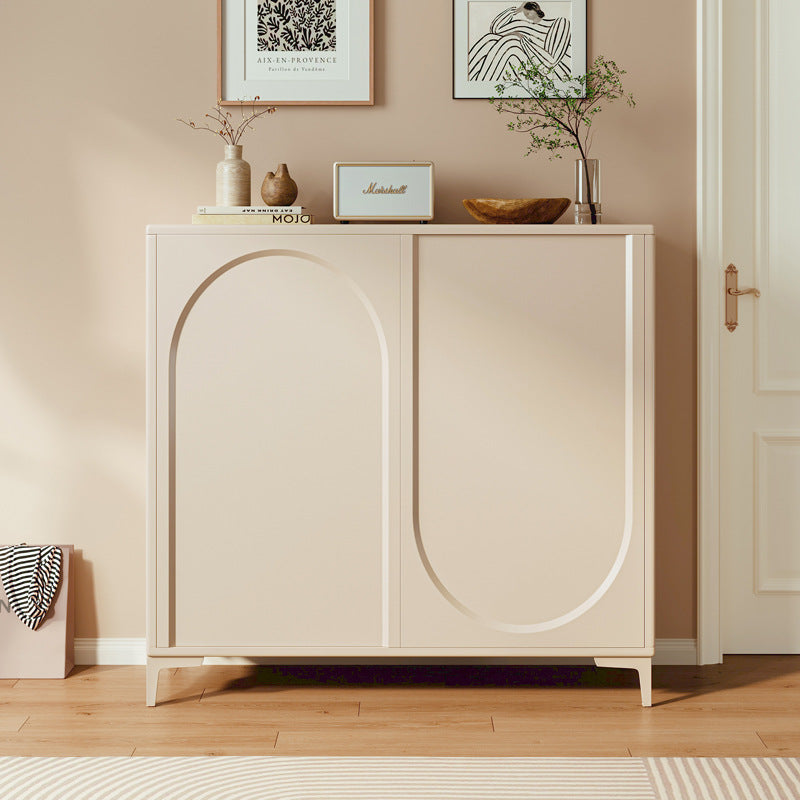 Cream Style Ultra-Thin Entryway Shoe Cabinet — cream