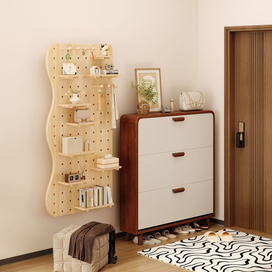 Ultra-Thin Narrow Entryway Shoe Cabinet Storage Rack — white