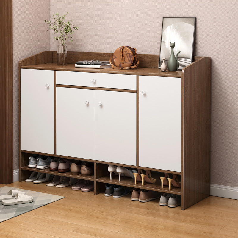 Modern Large Capacity Entryway Shoe Cabinet Rack — oak