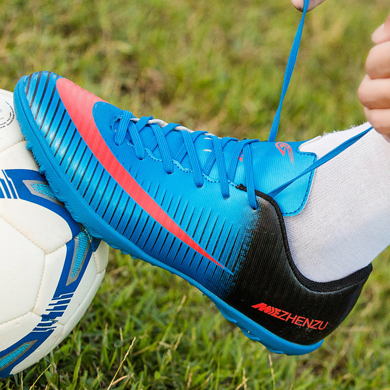 Red men's soccer shoes - lightweight performance cleats for field and training use