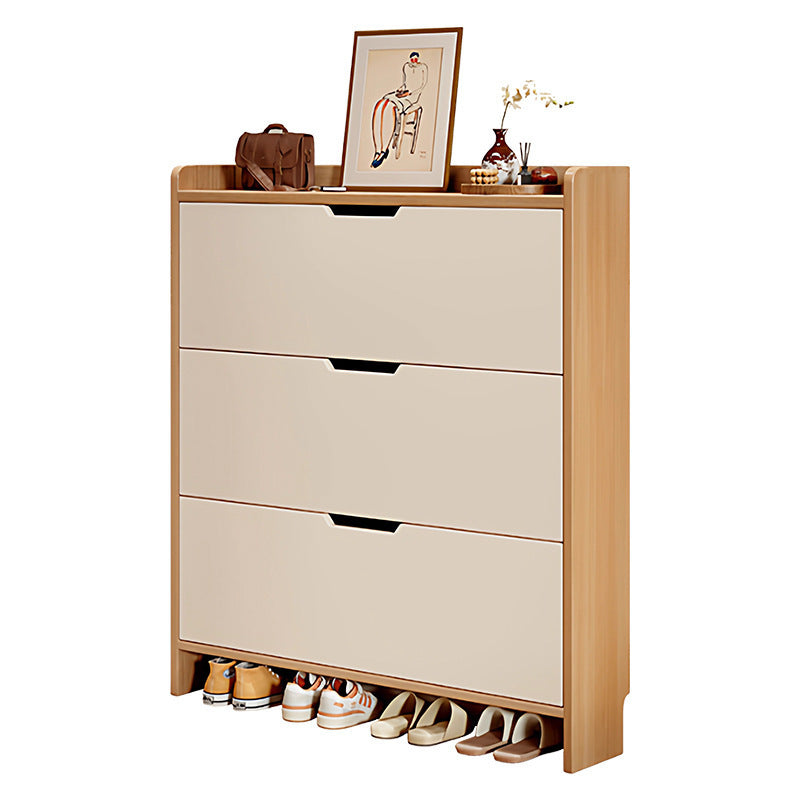 Ultra-Thin Solid Wood Flip Entryway Shoe Cabinet