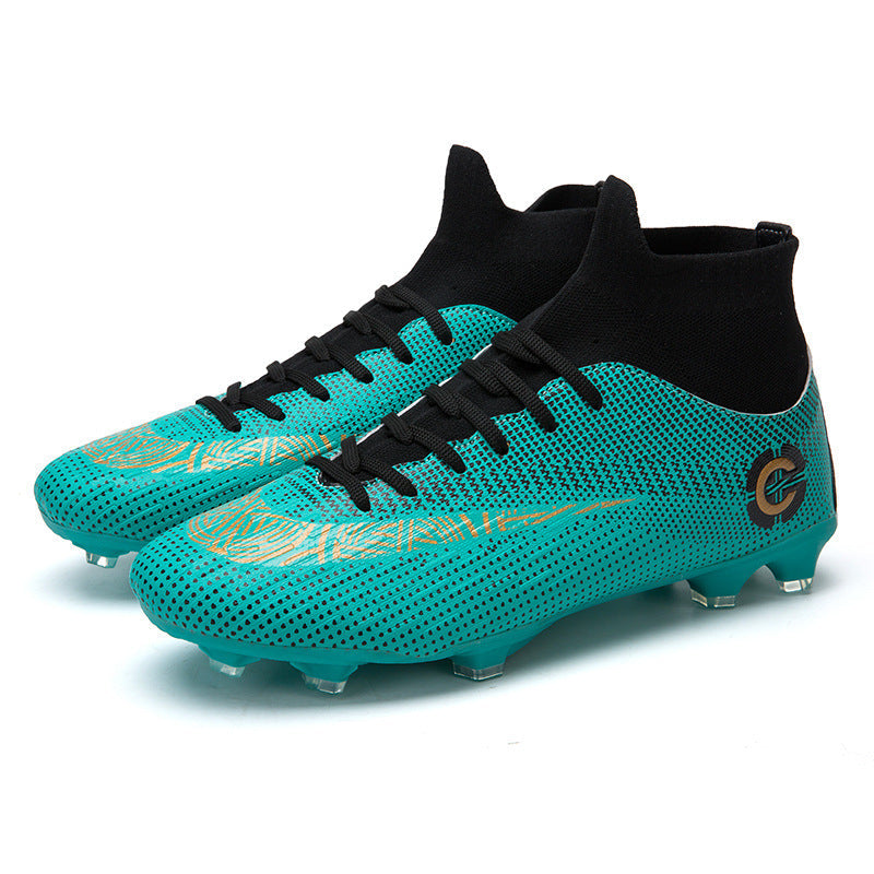 Premium High-Top Soccer Training Shoes with Spikes