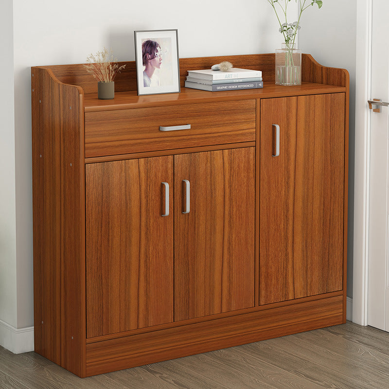 Large Capacity Dustproof Shoe Cabinet with Doors — with door wood
