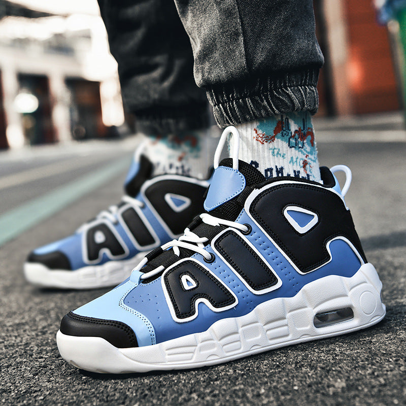 Plus Size Men's Mid-Top Basketball Shoes Air Cushion