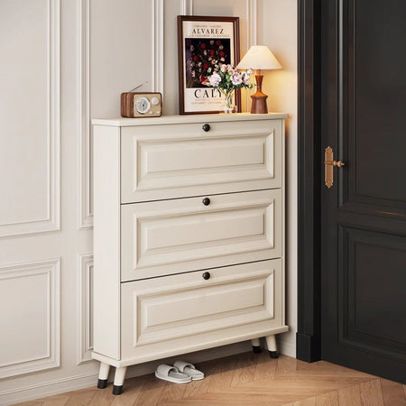American Style Ultra-Thin Wall Entryway Shoe Cabinet — single-tier