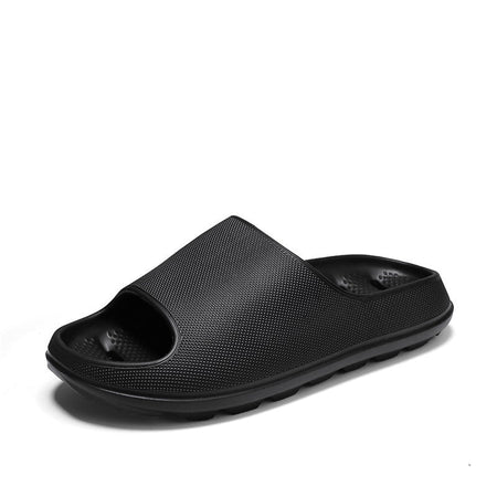 Blue indoor slippers for men - soft comfortable house slippers with non-slip sole