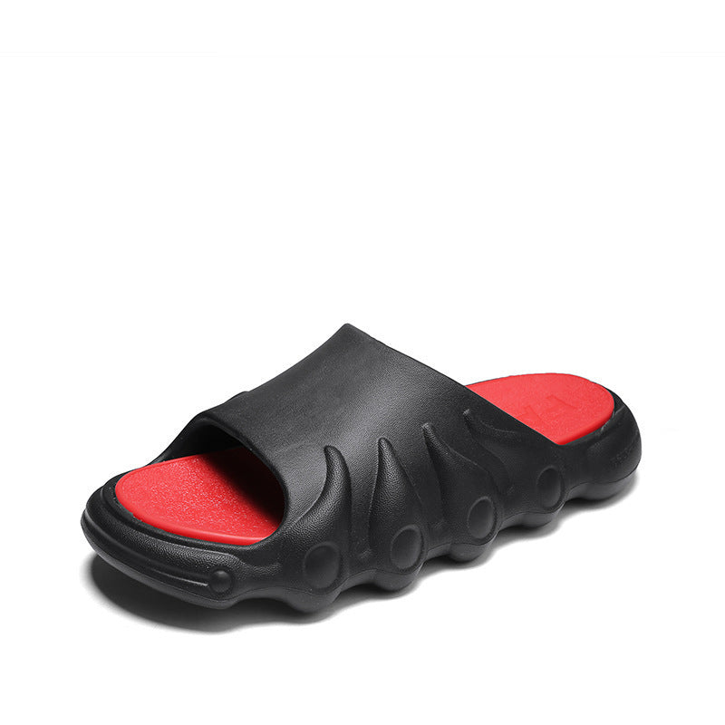 White indoor slippers for men - soft comfortable house slippers with non-slip sole