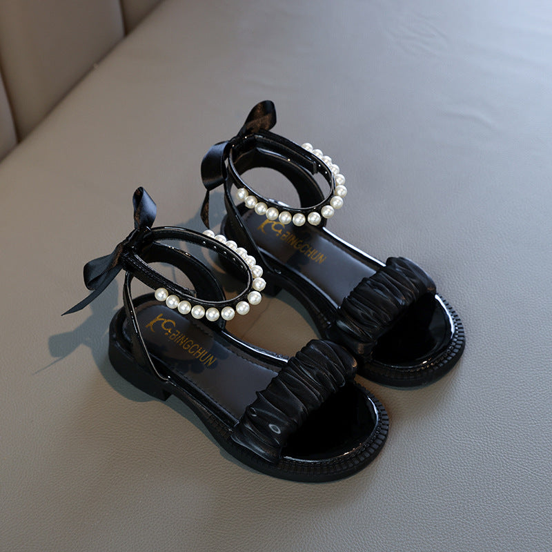 Black girls summer sandals with comfortable and breathable design for outdoor wear