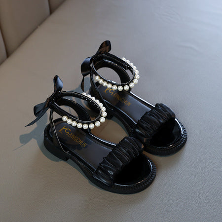 Black girls summer sandals with comfortable and breathable design for outdoor wear