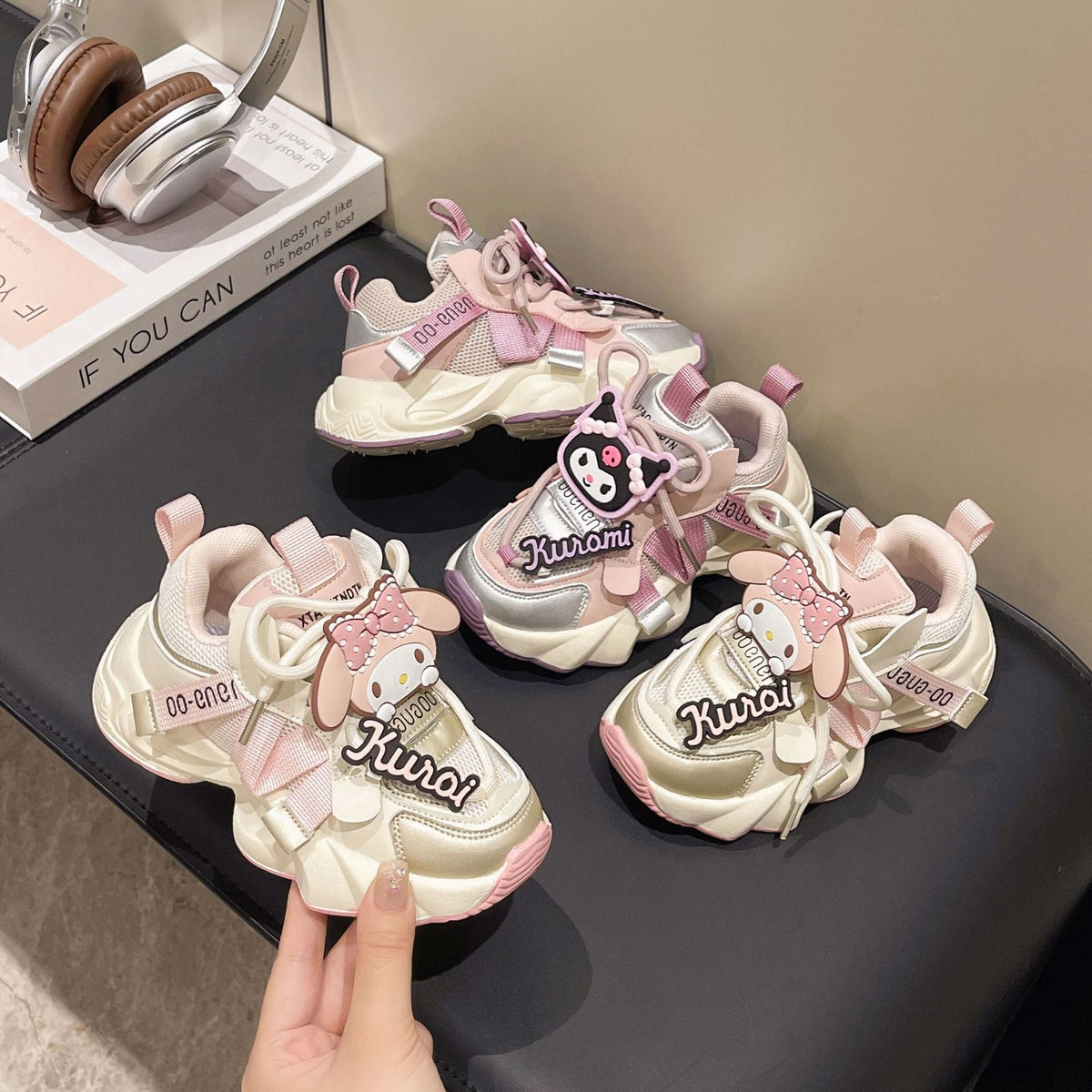Pink kids athletic shoes with lightweight and breathable design for active wear