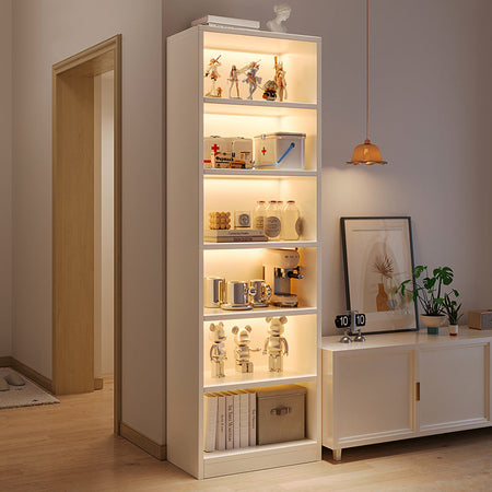 Floor-to-Ceiling Living Room Corner Bookshelf Storage Rack — wood