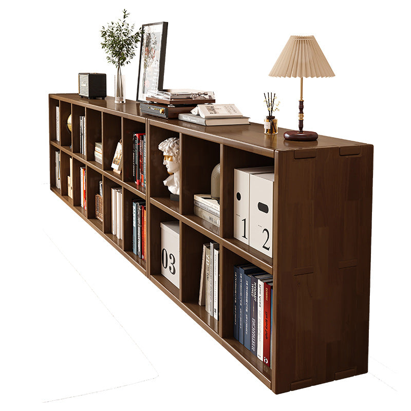 Walnut Solid Wood Modular Floor Bookshelf Cabinet