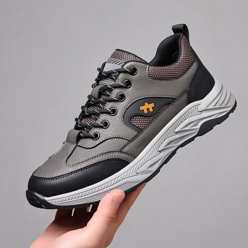 Men's Two-Layer Leather Outdoor Sneakers