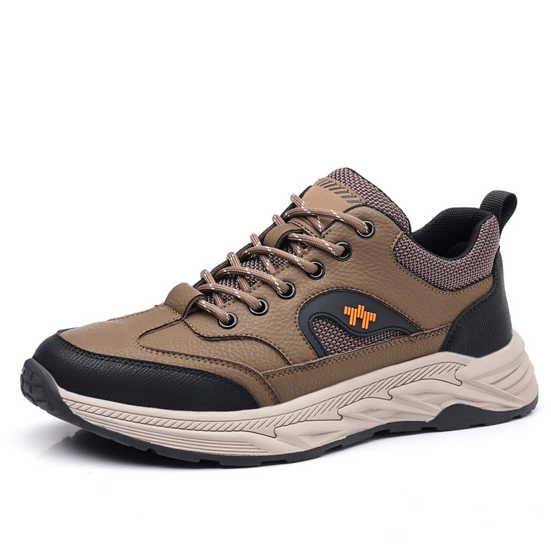 Men's Two-Layer Leather Outdoor Sneakers