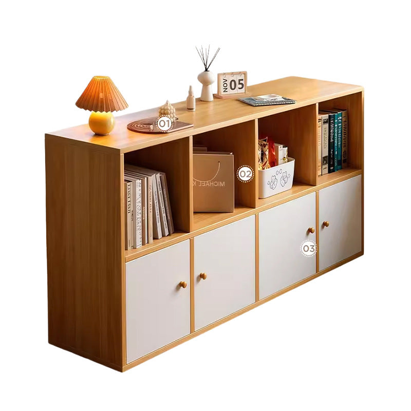 Floor-Standing Grid Sofa Side Storage Cabinet