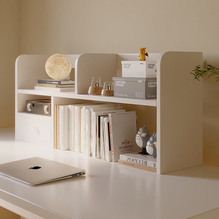 Simple Multi-Layer Desktop Bookshelf Storage Rack — white