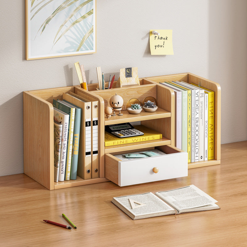 Desktop Bookshelf Organiser for Student and Office — wood