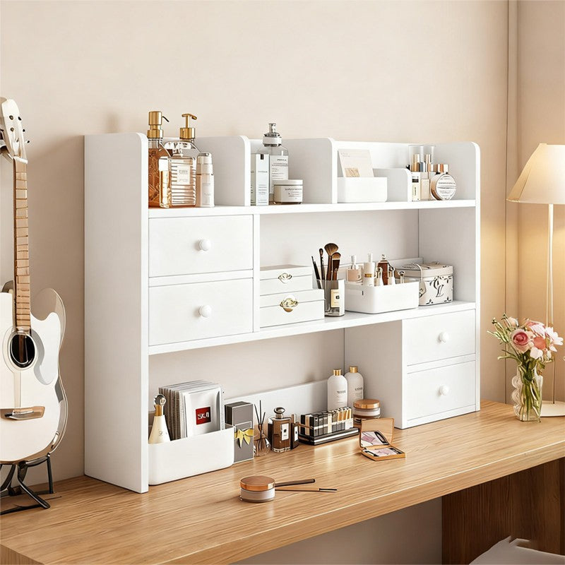 Solid Wood Cream-Style Dressing Table Storage Rack — maple