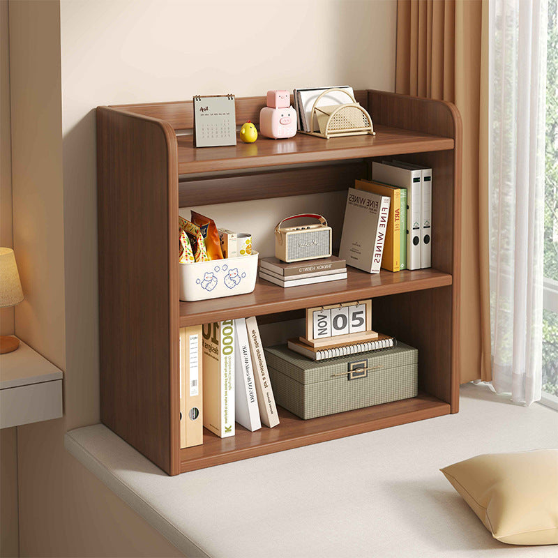 Bay Window Bookshelf Storage Cabinet for Small — oak