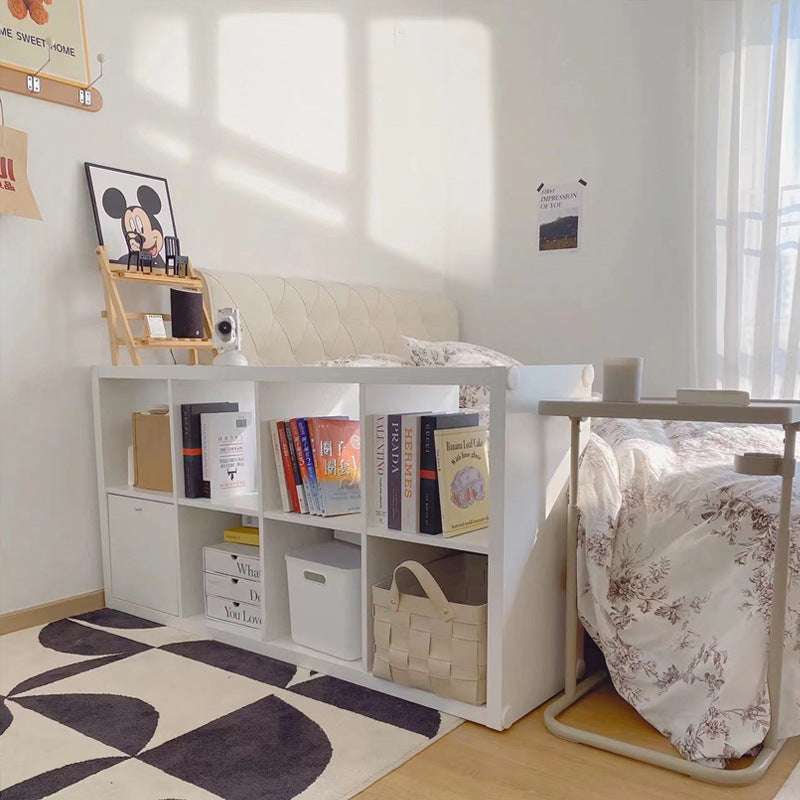 Eight-Compartment Semi-Enclosed Floor Bookshelf Cabinet