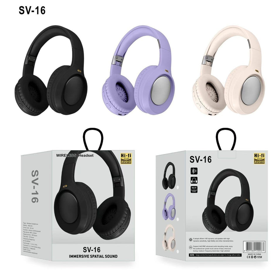Wireless Bluetooth 6.0 Headset with Deep Bass Audio