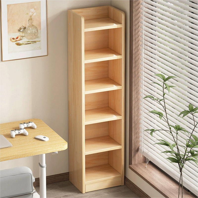 Narrow Floor Bookshelf Wall-Side Storage Cabinet
