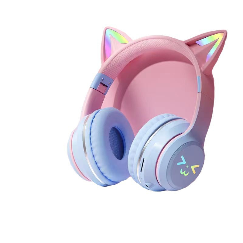 Premium Cat-Ear Wireless Bluetooth Headphones with Gradient