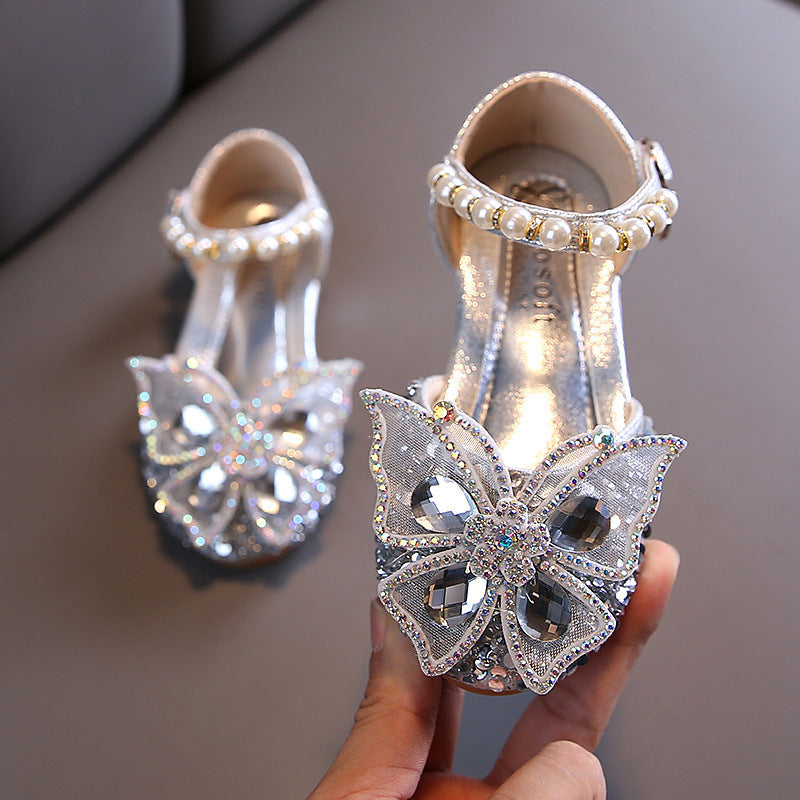 Girls’ Korean Style Leather Shoes – Casual Princess Dance Flats