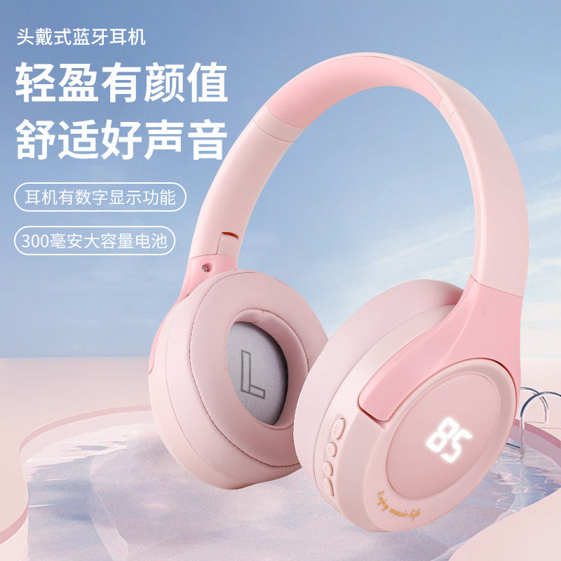 W425 Bluetooth 5.3 Wireless Headset with Digital Display