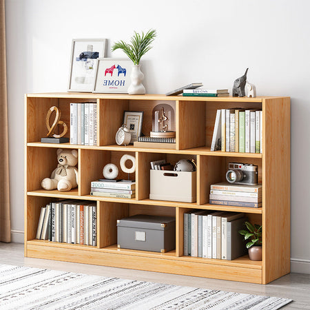 Modern Floor Bookshelf Lattice Storage Cabinet Rack — white