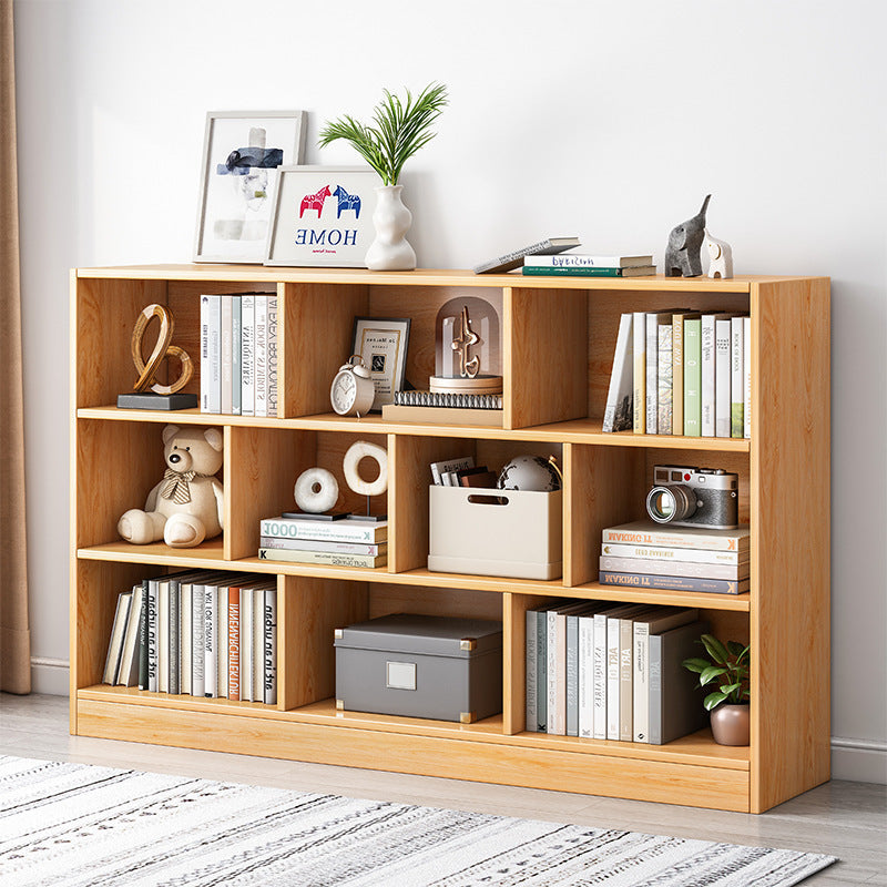Modern Floor Bookshelf Lattice Storage Cabinet Rack — white
