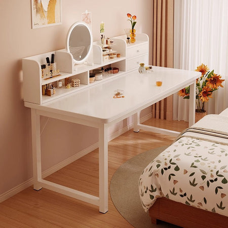 Modern 2-in-1 Dressing Table and Computer Desk — white