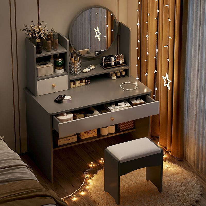 Modern Simple Dressing Table with Storage Cabinet — white