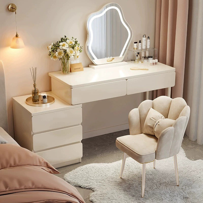 Solid Wood Luxury Modern Dressing Table with — 100CM table intelligent cloud mirror three-petal c