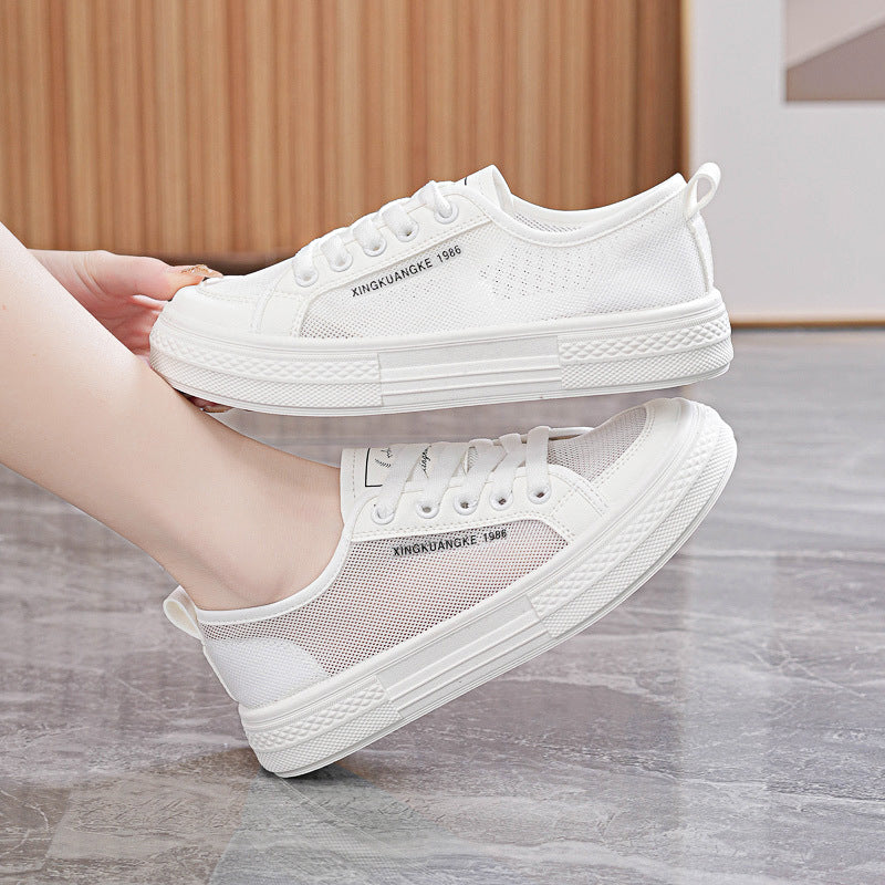 Women’s Breathable Mesh Canvas Sneakers Casual Flats