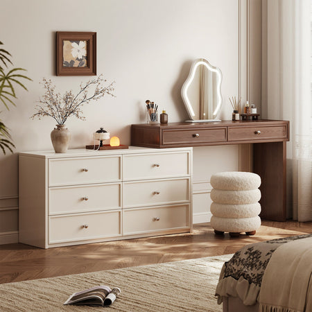 Vintage Solid Wood Dressing Table and Dresser — 1.2m dressing table 1.8m chest of drawers cloud mi