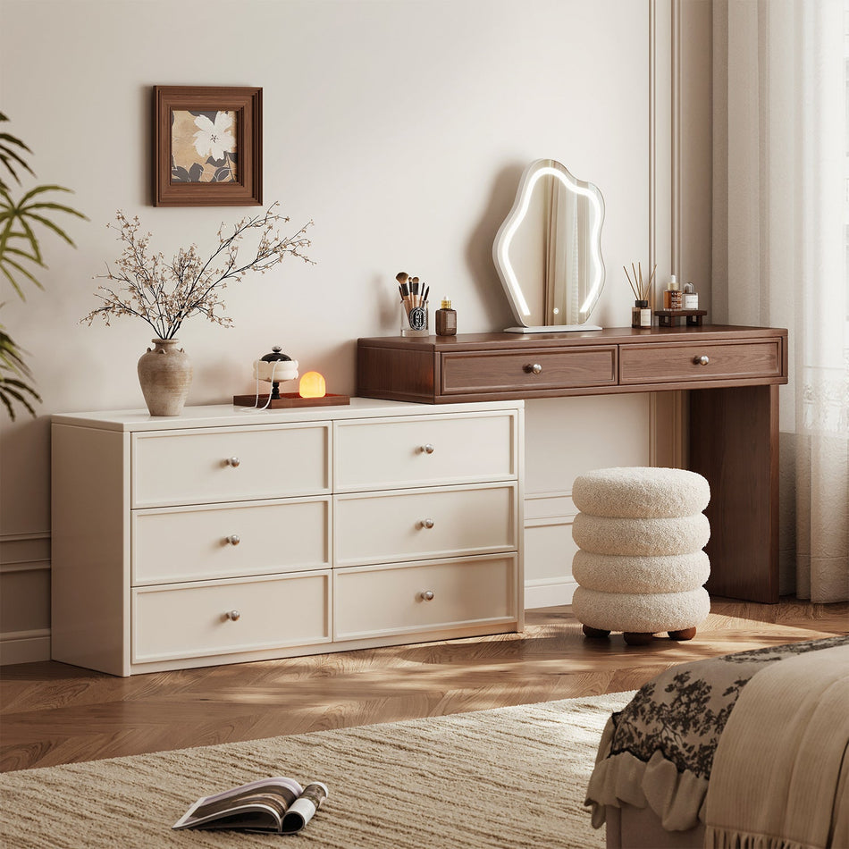 Vintage Solid Wood Dressing Table and Dresser — 1.2m dressing table 1.8m chest of drawers cloud mi
