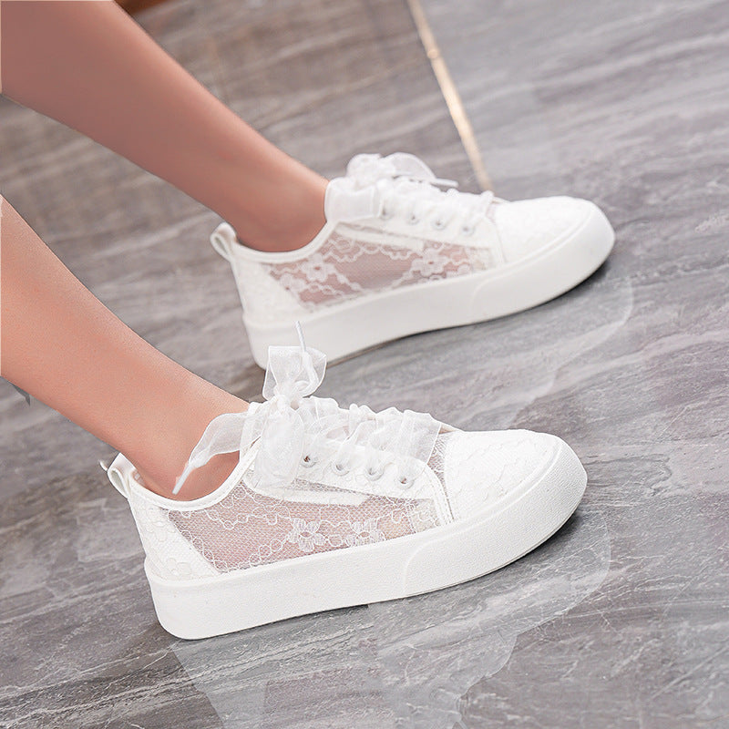 Black women’s white mesh fisherman flats breathable casual shoes