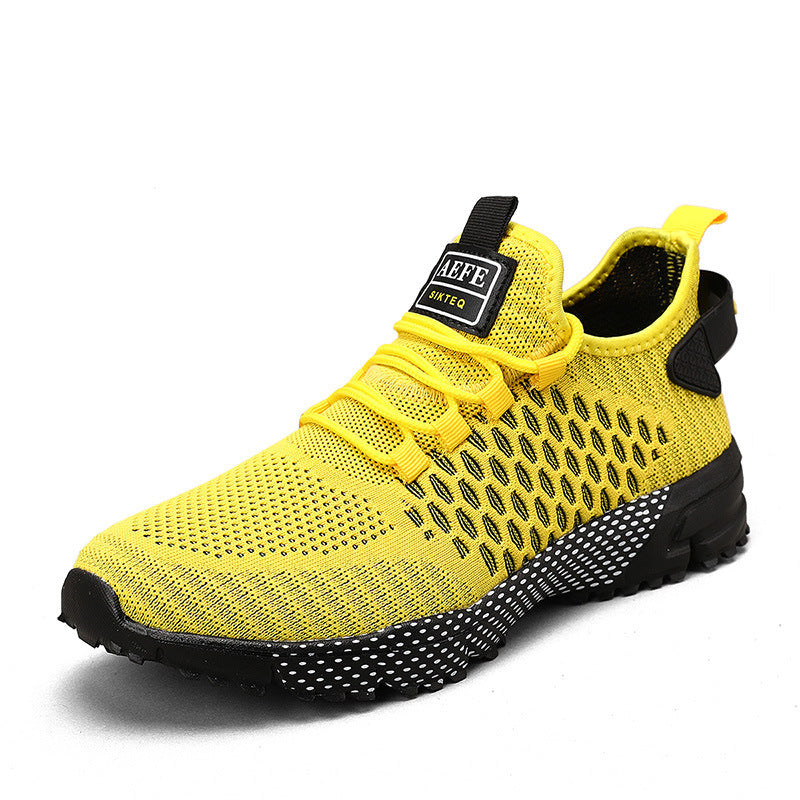 Men’s Flyknit Mesh Running Sneakers – Lightweight Casual Shoes