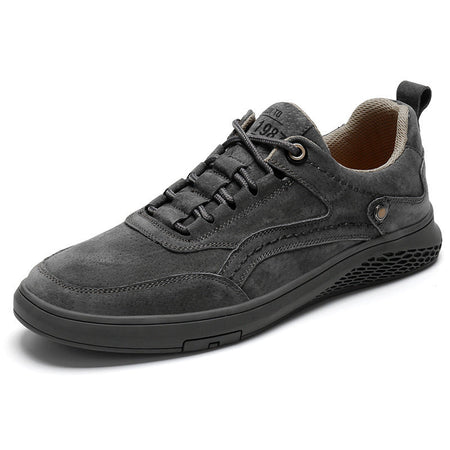 Grey men's sneakers - casual athletic shoes with cushioned comfortable sole