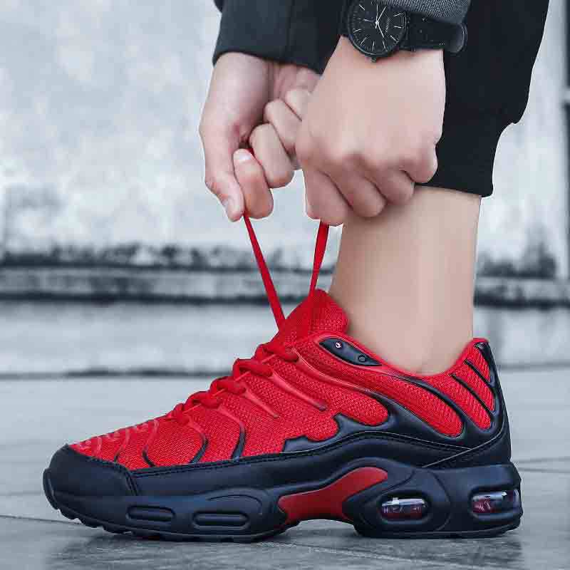 Men’s Korean Style Mesh Sneakers – Air Cushion Casual Shoes
