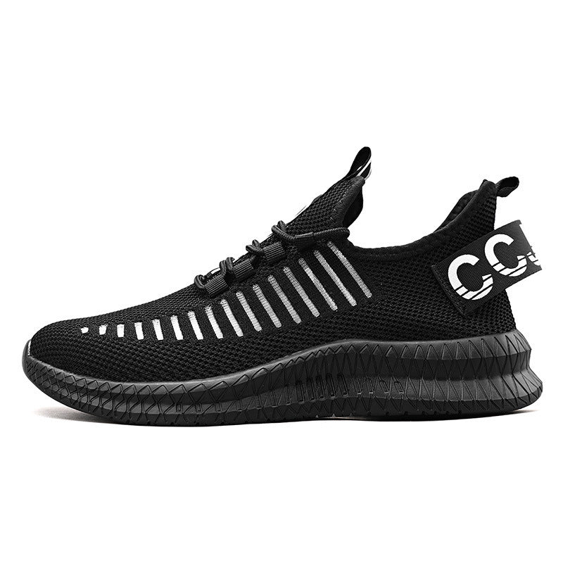White men's sneakers - casual athletic shoes with cushioned comfortable sole