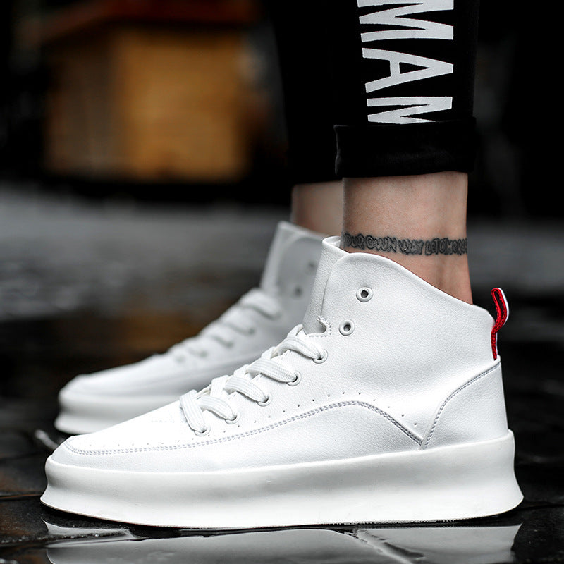 Men’s Mid-Top Platform Sneakers – Korean Street Style