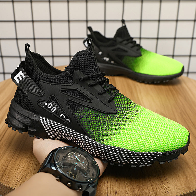 Men’s Gradient Mesh Sneakers – Lightweight Colorblock Shoes