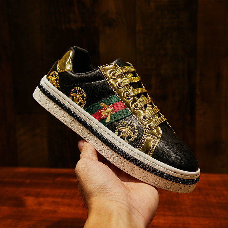 Men’s Genuine Leather Low-Top Sneakers – European StyleEuropean