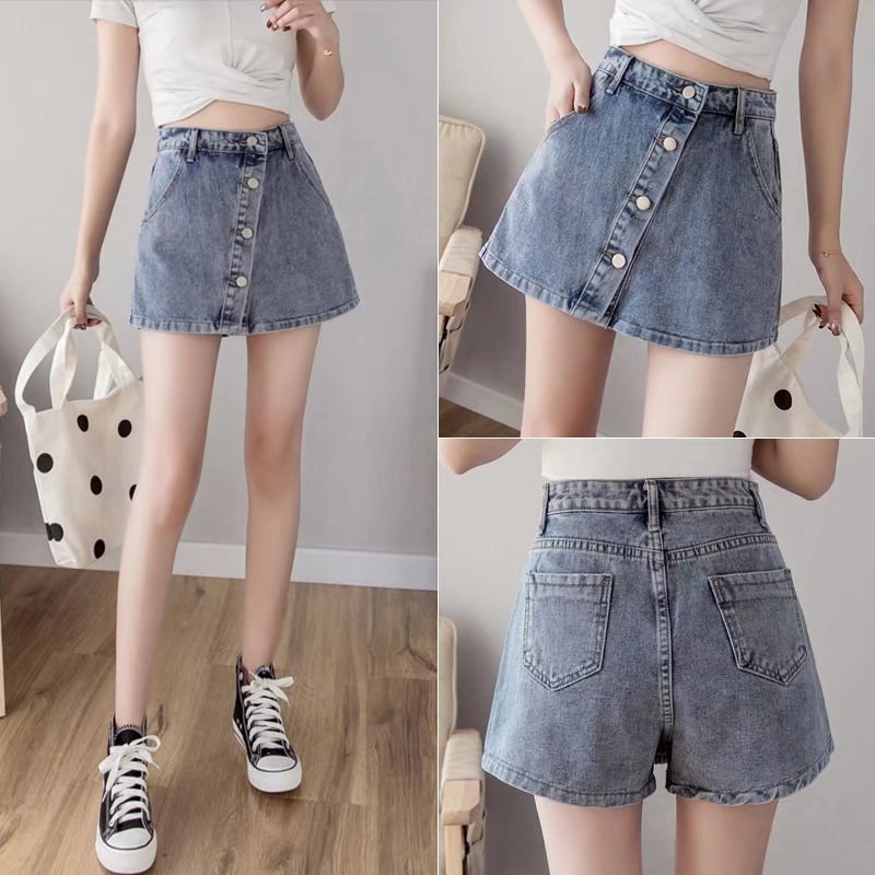 Women’s Plus Size High Waist Denim Skirt Loose Summer Fit