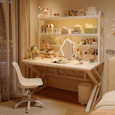 Modern 2-in-1 Dressing Table and Computer Desk — white